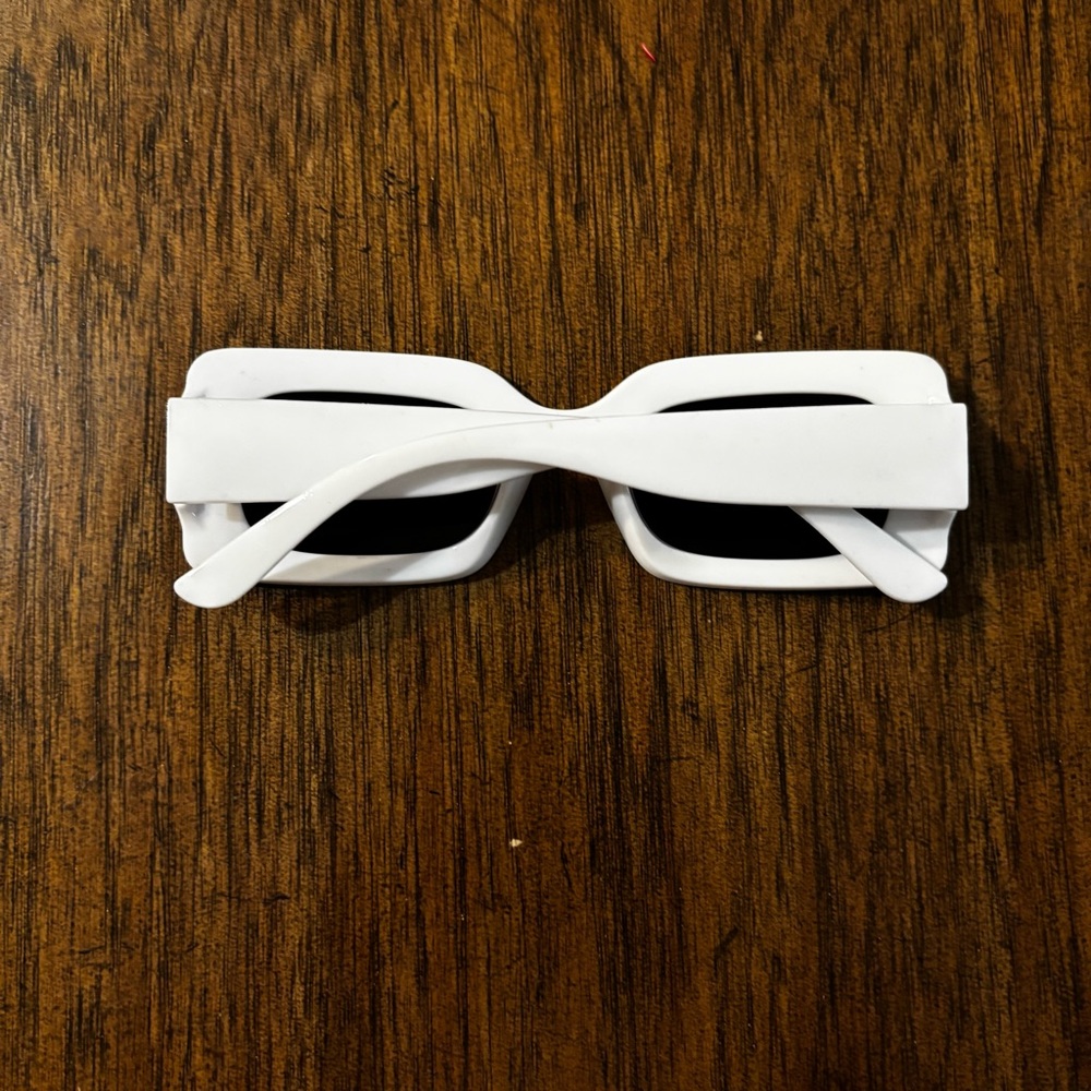 White Rectangular Sunglasses NWT - image 2
